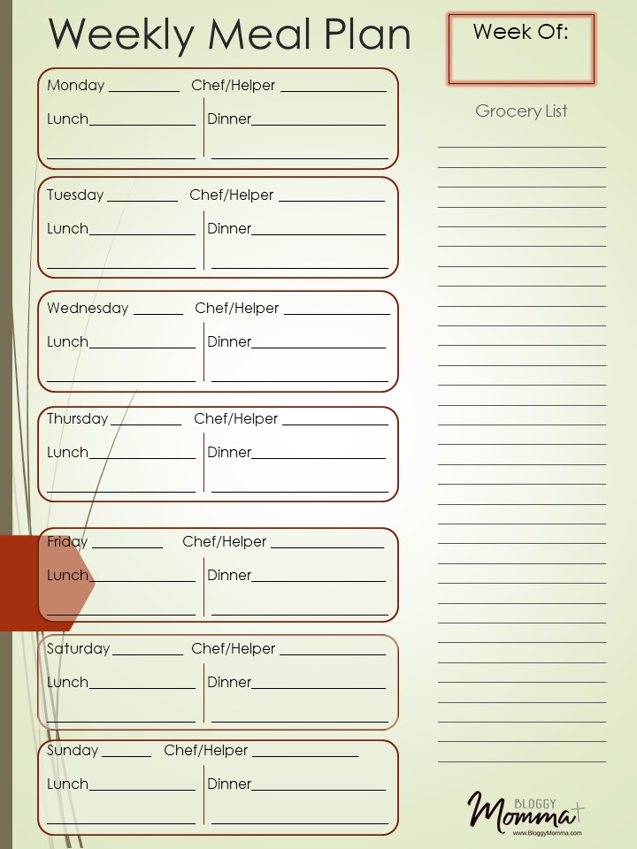 Weekly Meal Plan