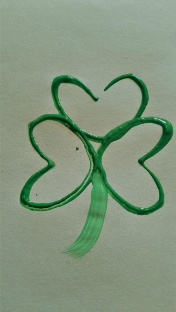 St. Patrick's Day stamping shamrocks