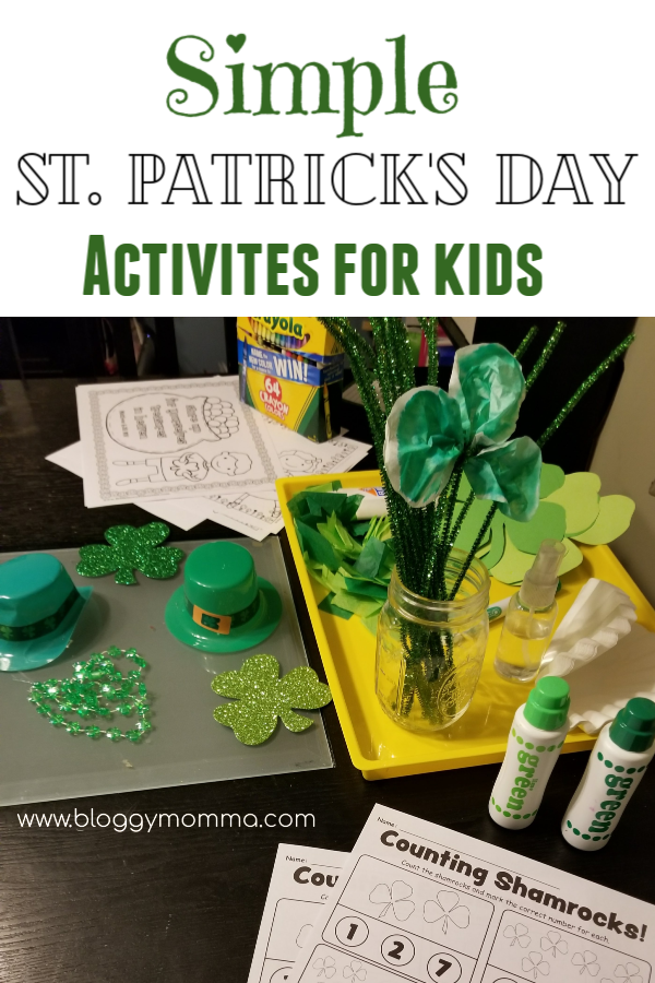 St. Patrick's Day Simple Activities for Kids