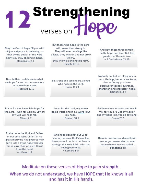 12 Verses on Hope