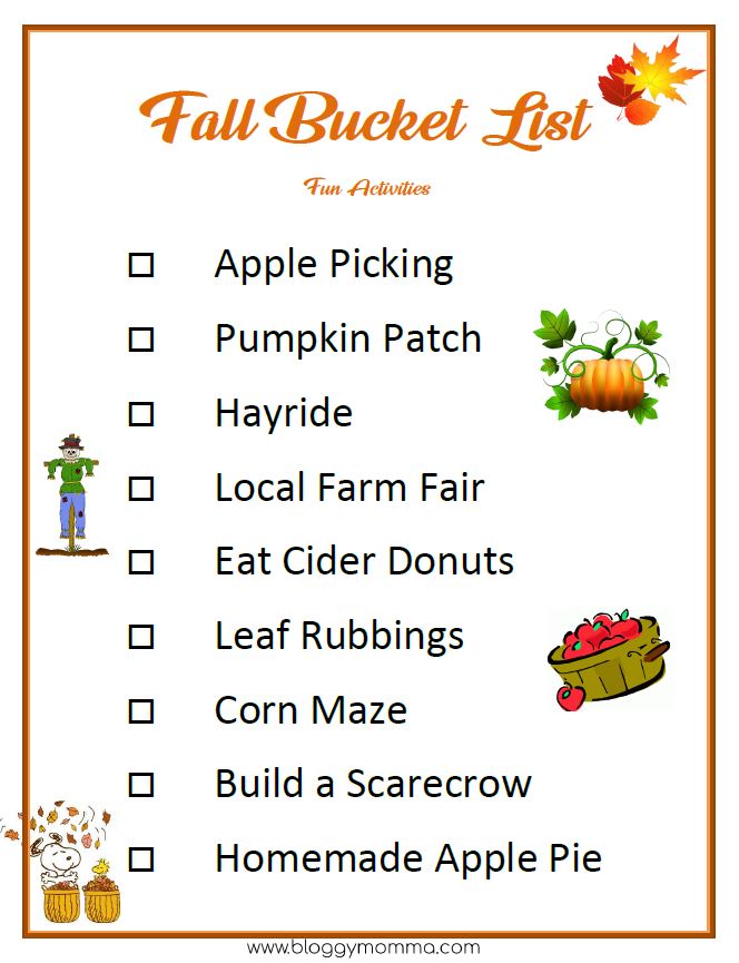 Fall Bucket List