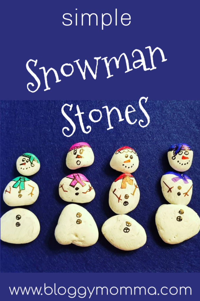 Painted Snowman Stones