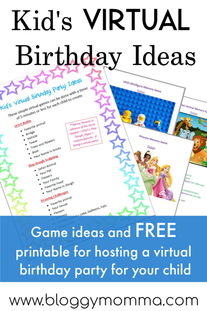 Kids' Virtual Birthday Ideas