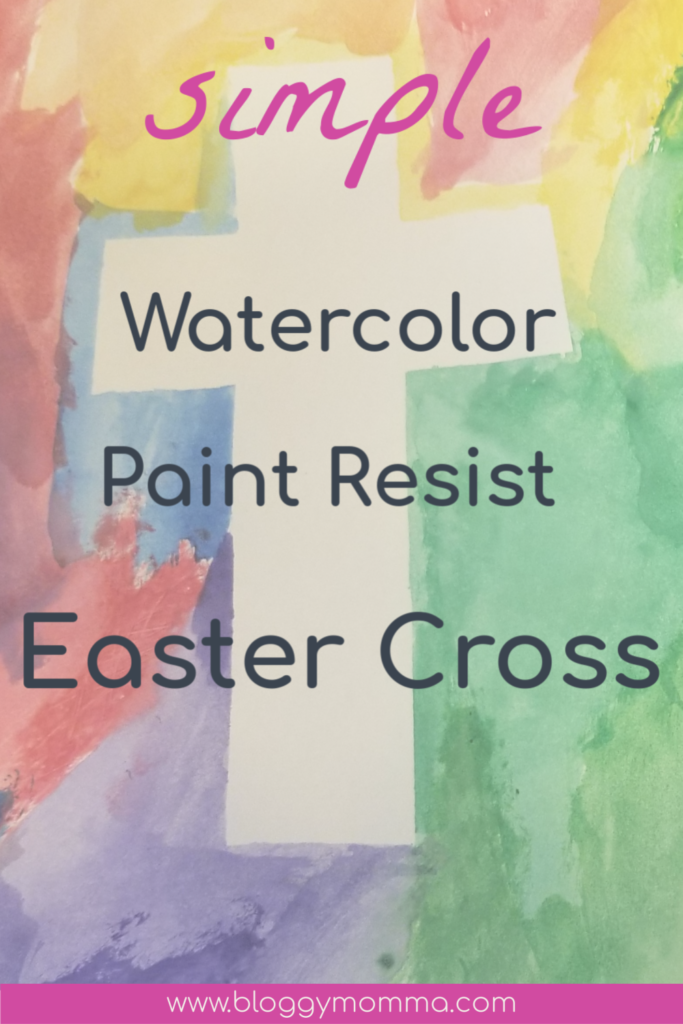 Watercolor Resist Easter Cross Craft