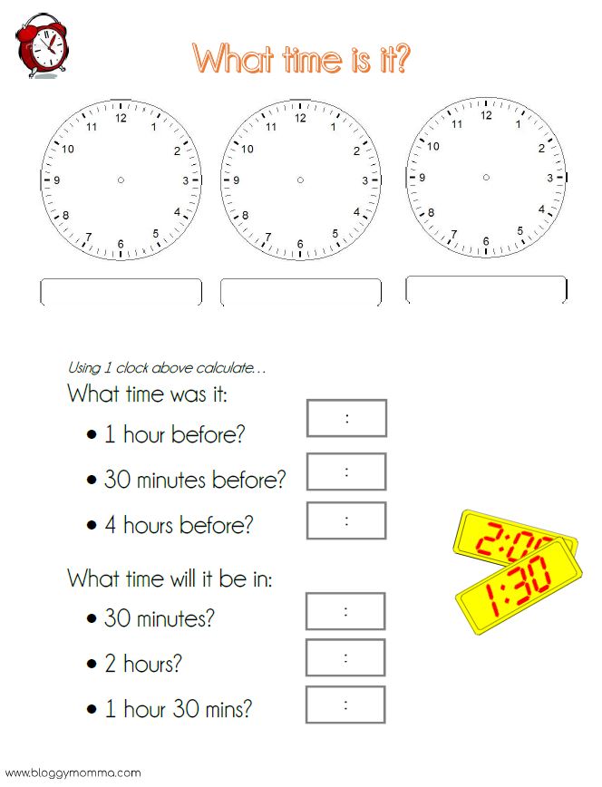 What Time is it? Worksheet