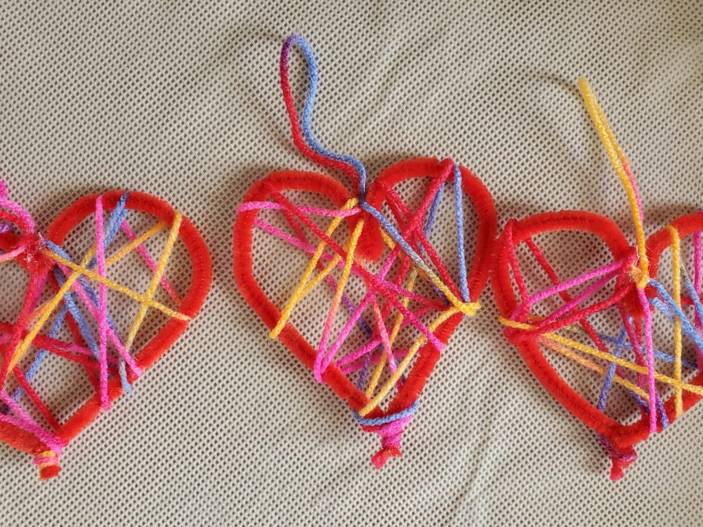 yarn hearts