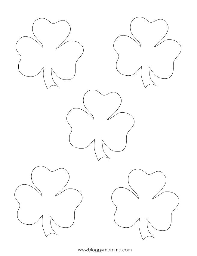 Printable Clover Shapes