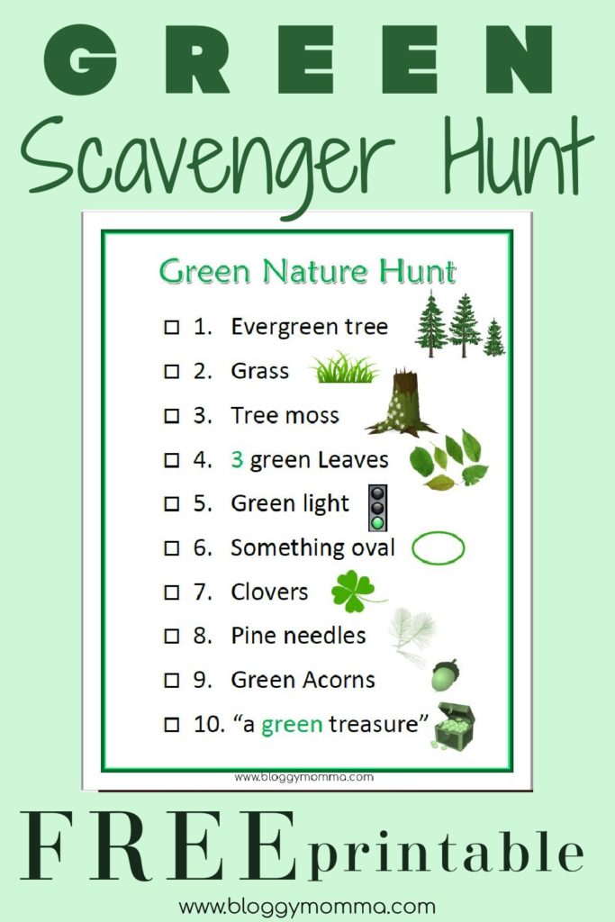 green scavenger nature hunt