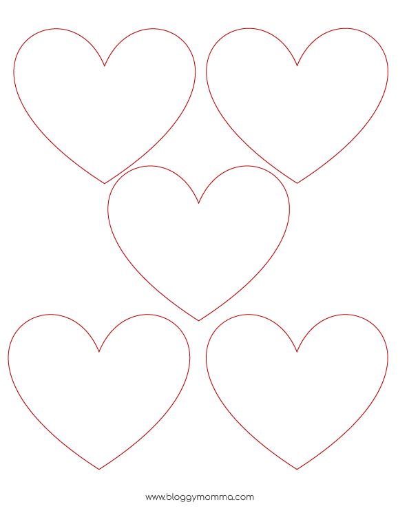 Free Heart Templates of Different Sizes: Free Printable