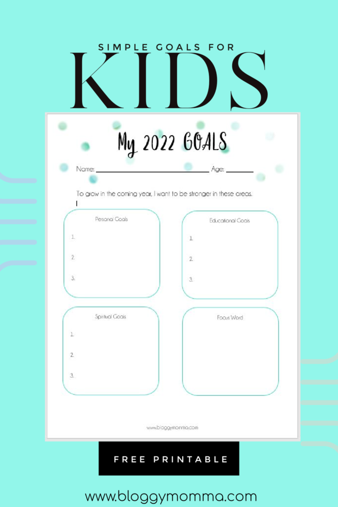 2022 Goals for Kids