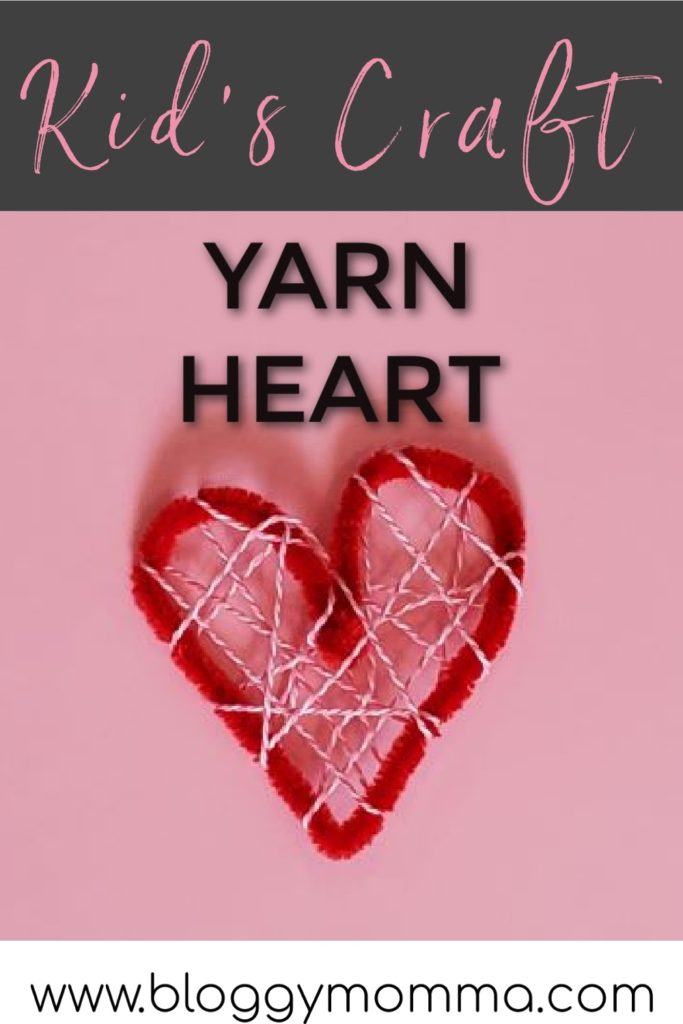 kid's yarn heart craft