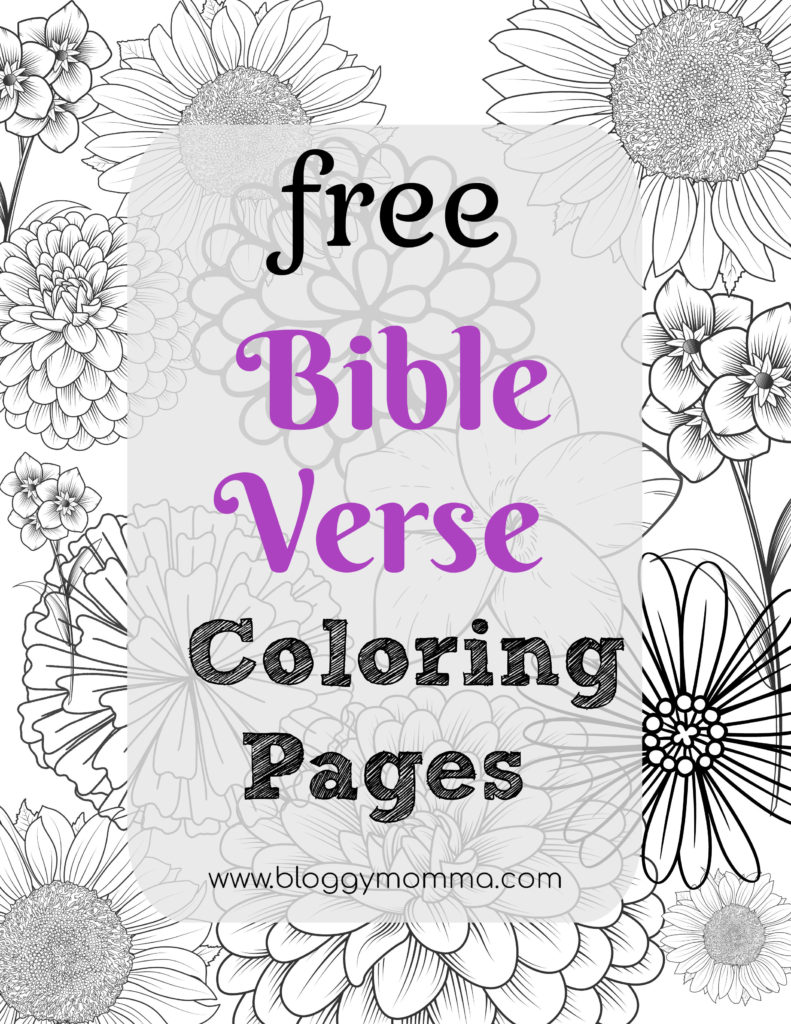 Free bible verse coloring pages