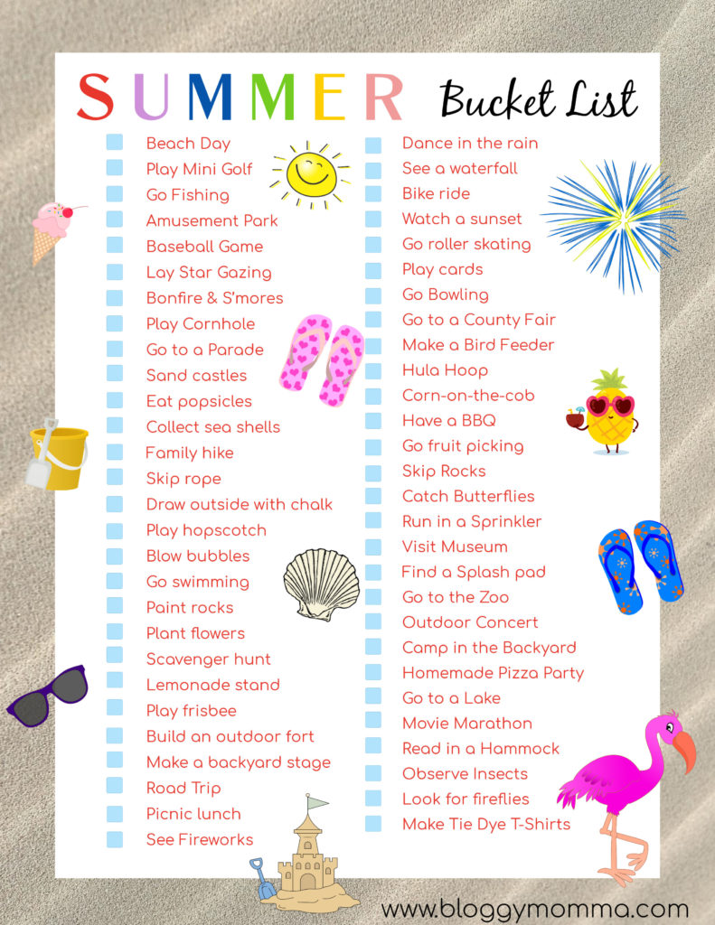 Summer Bucket List