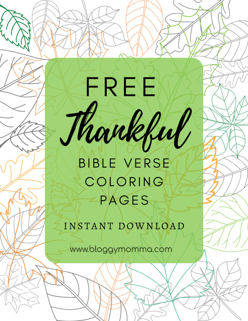 Thankful Bible Vs Coloring Pages